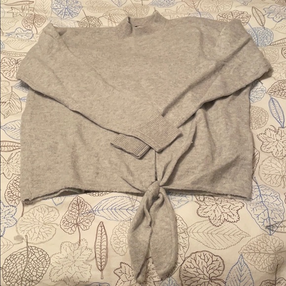 Loft Tie Hem Sweater - Picture 1 of 3